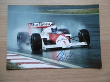Alain Prost "McLaren" signed 8x12 inch photo autograph