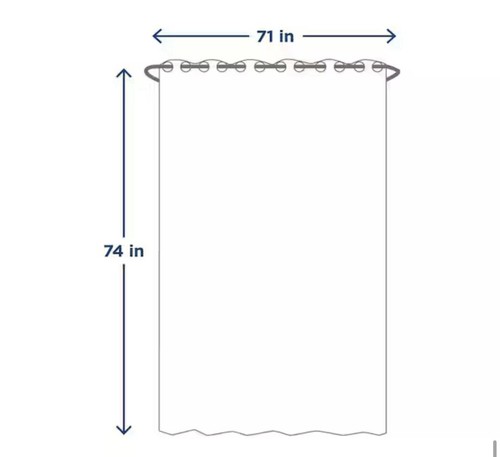 NEW Glacier Bay 71 in. x 74 in. White Fabric InstaCurtain 7171001 - Picture 6 of 8