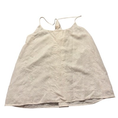 LOFT White Embroidered Cami Tank Top Women's Size XL