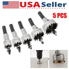 5X 16-30mm HSS Hole Saw Drill Bit Set 7mmShank Stainless Steel Alloy Cutter Tool