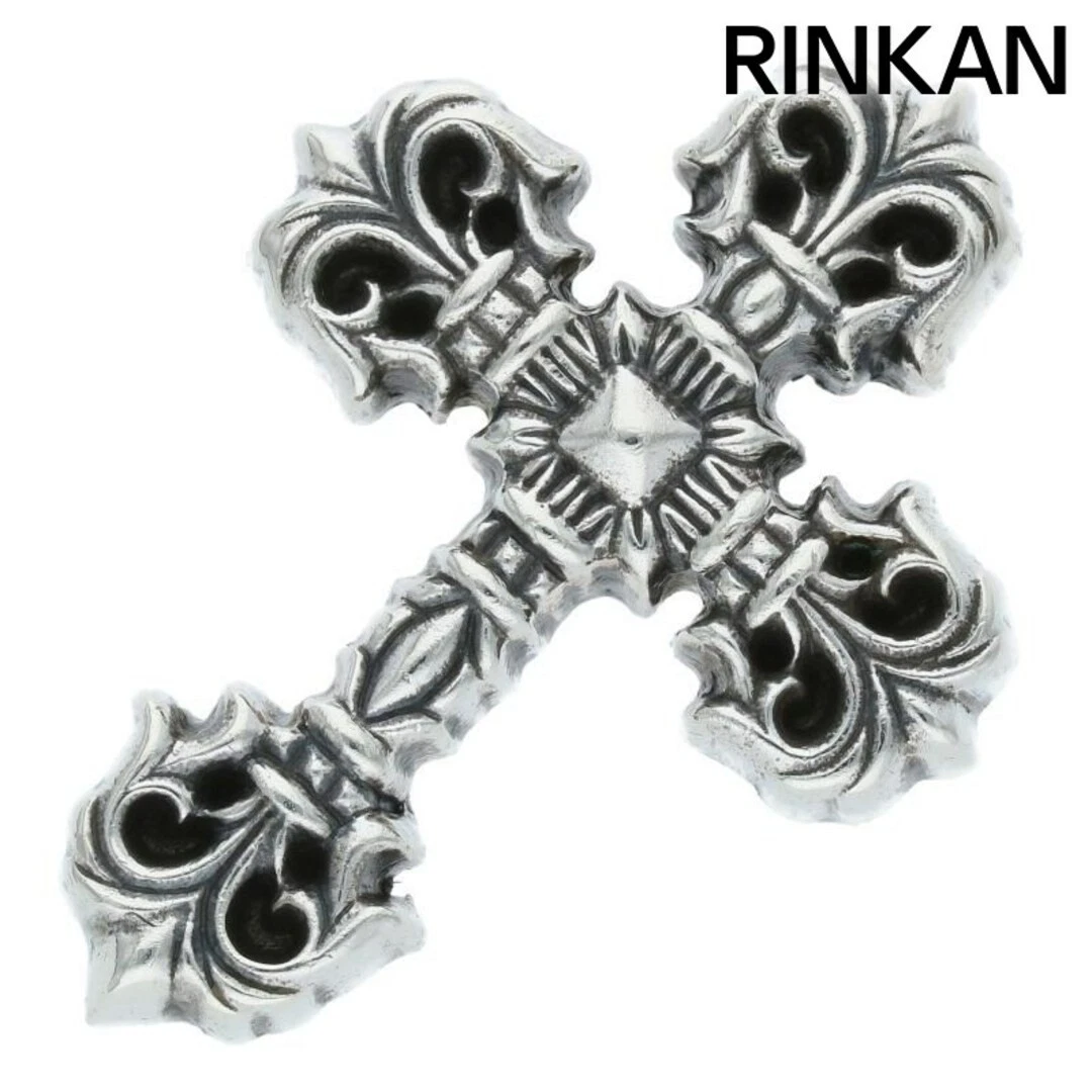 Top uomo Chrome Hearts Filig Cross XSM Filigree Cross XS argento senza collo u