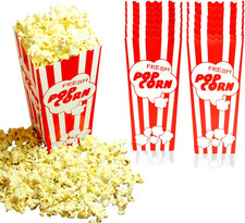 15 Movie Night Popcorn Paper Boxes Buckets 7.75 Inches Tall Large  Holds 46 Oz