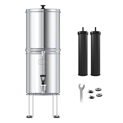 #ad #ad USWF Gravity Fed Water Filter System 2.25 Gal Stainless Carbon Filters *6149B1C $92.39