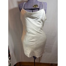 Alice + Olivia Woman's White Harmony Mini Slip Dress Size 4 Wedding Bridal