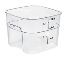 Cambro 12SFSPROCW135 CamSquare Fresh Pro 12 Qt Polycarbonate Food Container