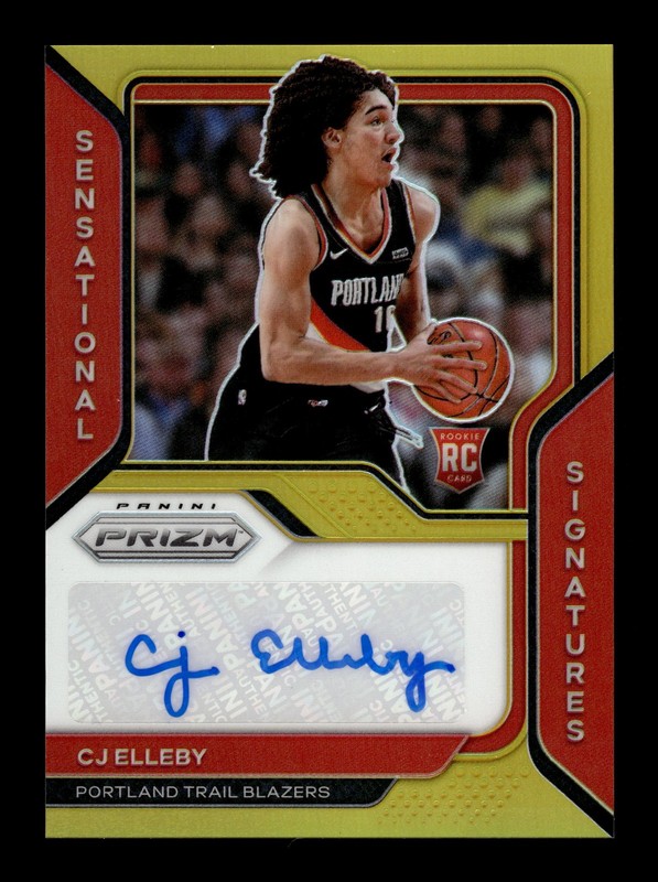 2020-21 Panini Prizm #SS-CJE CJ Elleby Sensational GOLD AUTO /10 ROOKIE RC