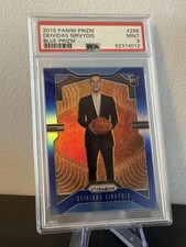 2019-20 Panini Prizm Deividas Sirvydis Blue Prizm RC #298  19/199  PSA 9