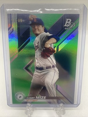 2019 Bowman Platinum Wal-Mart Top Prospects Green Foil /99 Casey Mize #TOP-3