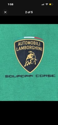 Automobili Lamborghini Squadra Corse Travel T-shirt Green Racing Mens Size 2XL