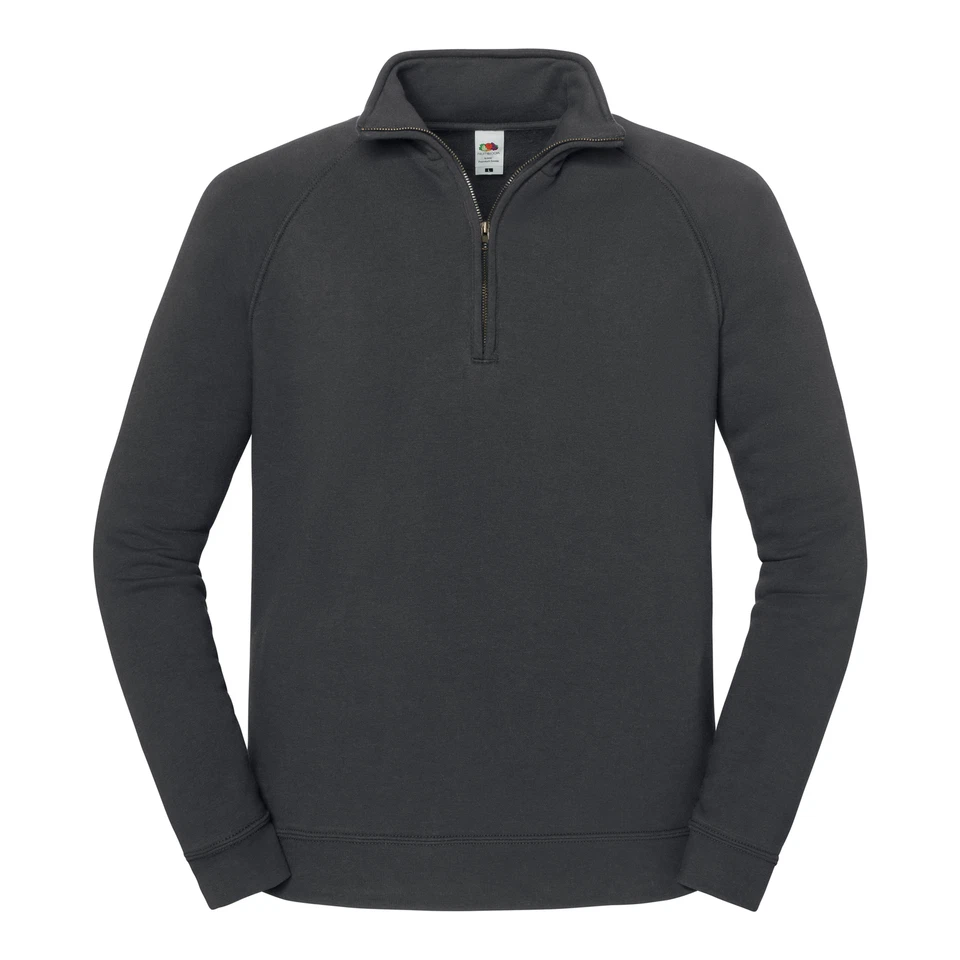 Pullover unisex Fruit of the Loom Iconic Premium con cremallera y cuello - Imagen 1 de 1