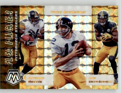 2020 Panini Mosaic Flea Flicker Mosaic Silver Bradshaw/Bettis/Smith-Schuster PIT
