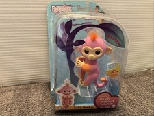 Fingerlings Baby Monkey Hot Pink With Orange Hair Bella Interactive Friend Toy