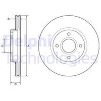 Delphi 2X Bremsscheibe Vorne Ø278Mm FüR Ford Fiesta VI B-Max JK 1.0 Ecoboost