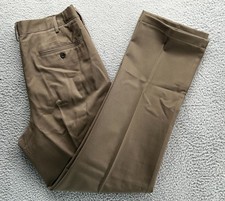  70 New Lands' End Men's Traditional Fit No Iron CW Chino Pants Brown 35x34