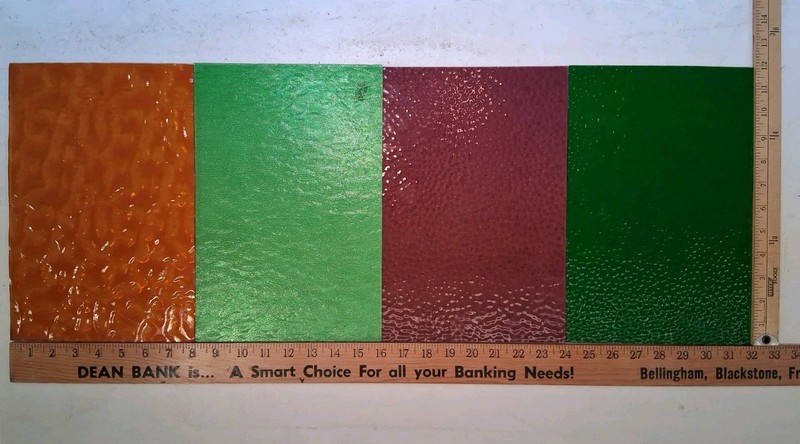Lot Of 4 Pcs STAINED GLASS SHEETS  8”x12”  MIXED Lot (A)