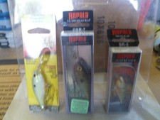 3 .LURES, (BERKLEY FLICKER SHAD)- (RAPALA DEEP RUNNER)- RAPALA GLASS SHADRAP.