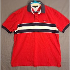 Vintage Tommy Hilfiger Polo Shirt Mens Size Large Red