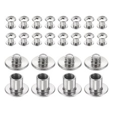 20set Phillips Chicago Screw M4x4mm Binding Post Screw, Silver