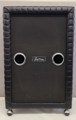Vintage Kustom Tuck ''N'' Roll 2X15'' Black Bass Guitar Cabinet Original Speakers 