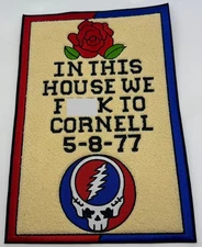 Large Greatful Dead Iron On Patch Cornell University May 8, 1977: 11.5” x 8”