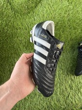 Adidas AdiPure III Elite FG - 8 UK Hombre Botas de Fútbol Negro Blanco K-Cuero