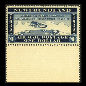 CV1 NEWFOUNDLAND $1 WAYZATA PRIVATE AIRMAIL Margin Single MNH SEE PHOTOS M-627