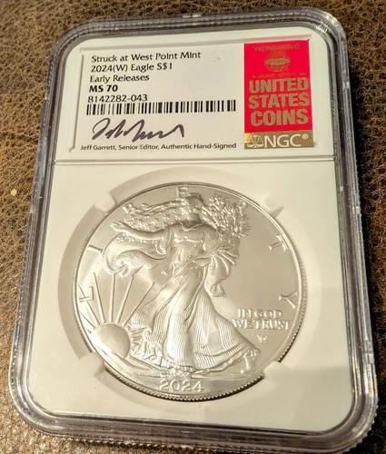 Struck At West Point Mint 2024W Eagle $1 MS 70 Red Bbok NGC Early Release