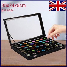 NEW Elegant Badge Display Case For Military Medal Jewelry Pin Collection Black