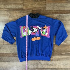 VINTAGE Size XL Disney Mickey Unlimited Minnie Daisy Sweatshirt Blue USA 99924