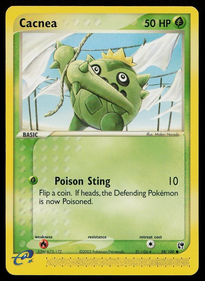 Cacnea 58/100 Common Sandstorm Pokemon Near Mint