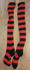 Ladies Knee High Red & Black Strpey Socks #kneehigh #stripeysocks