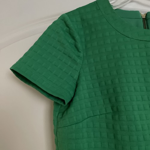London Times Petite Green Checkered Shift Dress | Sz 8 P - Picture 2 of 5