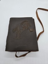Sovereign Gear A5 Brown Leather Journal Notebook Horse Born To Ride With Pen
