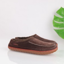 LL Bean Mens Mountain Slipper Scuffs Shoes Size 11 M Brown Suede Water Resistant