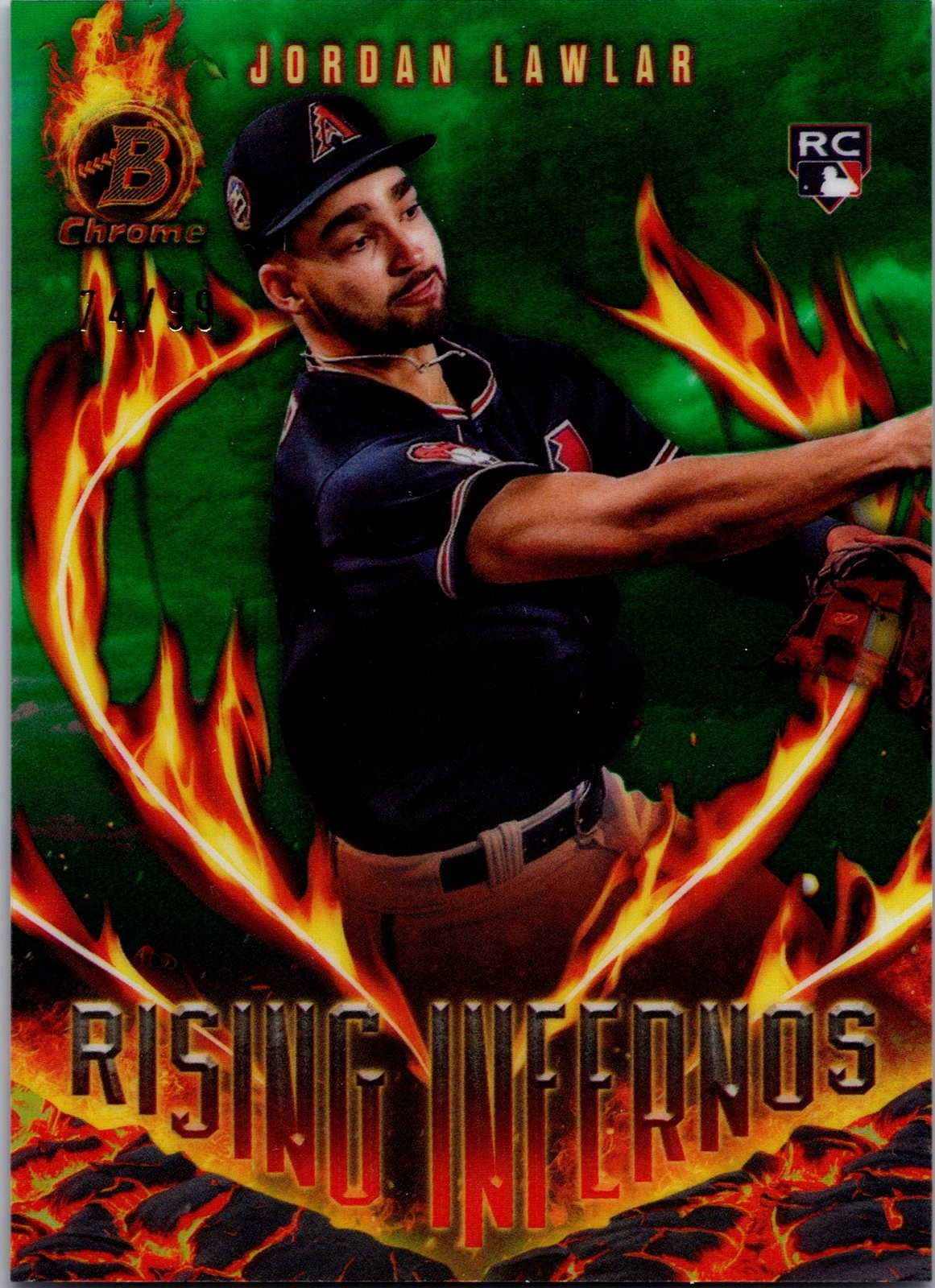 2024 Bowman Chrome Rising Infernos Jordan Lawlar #RI-3 Green 74/99