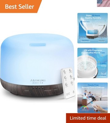 BPA-Free Essential Oil Diffuser with Remote - Automatic Shut-off & Timers