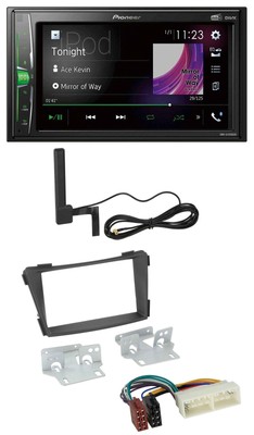Pioneer MP3 DAB AUX 2DIN Bluetooth Car Stereo for Hyundai i40 Type VF 2016 onwards Black
