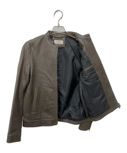 JOURNAL STANDARD relume Goat Leather Single Riders Jacket from Size S Brown image 5