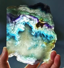 Very Rare Natural Feather Fluorite Freeform Reiki Stone Healing