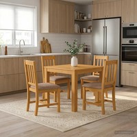 Quadratischer Esstisch 90 X 90 X 75 Cm Massivholz Eiche Natur
