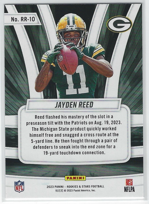 2023 Panini Rookies & Stars - Jayden Reed Rookie Rush #RR-10 RC | eBay