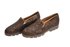 Vionic Shoes Womens Size 8 Brown Kensley Loafers Snake Print Slip On H9623LE255