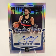2024-25 Panini Donruss Cade Cunningham Signature Series Auto Silver Foil Pistons