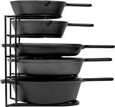 Cuisinel Heavy Duty Pots and Pans Organizer Rack - 12.2"-Inch Tall - 5 Tier R...