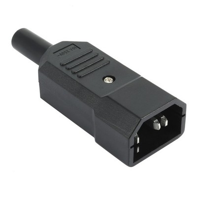 AC250V 10A IEC320 C14 Male 3 Terminals Power Socket Adapter Connector