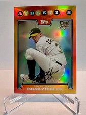 2008 Topps Red Hot Rookies Brad Ziegler Oakland Athletics Rookie # 9