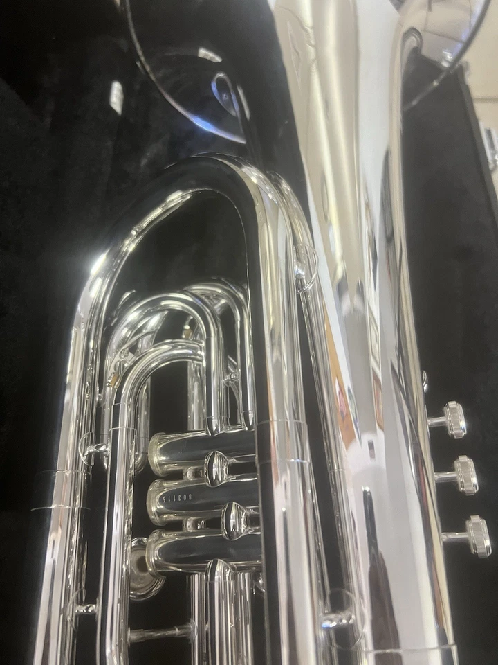 Yamaha YBH-301M Marching Baritone Horn - Silver - Excellent Condition - Image 4 of 4