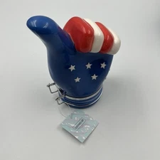 PATRIOTIC Thumbs Up Ceramic Container (250ml) Stash Jar Airtight & Daily Shippin