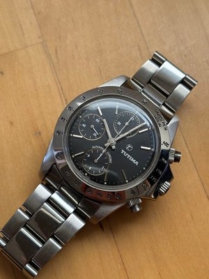 TUTIMA 793 Chronograph Automatik Uhr Valjoux 7750 Edelstahl #A46