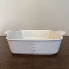 Emile Henry Square Baking Dish 20.23 10.5 X 9” White JN4 Made In France